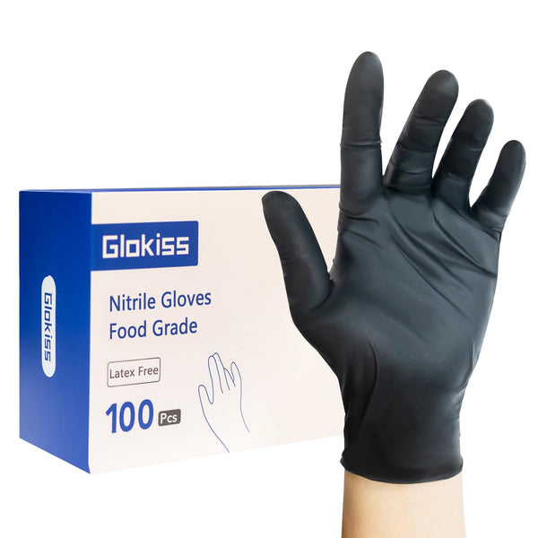 Disposable Nitrile Gloves,Latex Free Rubber Cleaning Gloves 5 Mil,Food Safe Cooking Gloves Working Gloves 100 Large