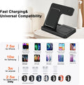 Iphone Wireless Charger Fast Charging 3 in 1, Wireless Charging Station for Iphone/Iwatch/Airpods, Portable Cell Phone Charging Stand for Multiple
