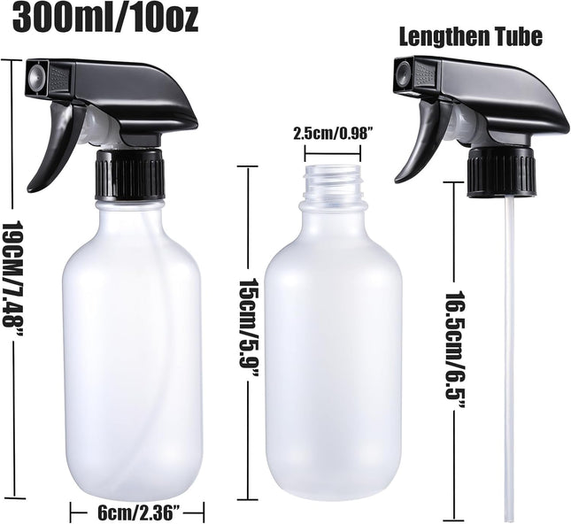 Small Water Spray Bottle for Hair, Frosted Clear Plastic Small Squirt Bottle wit