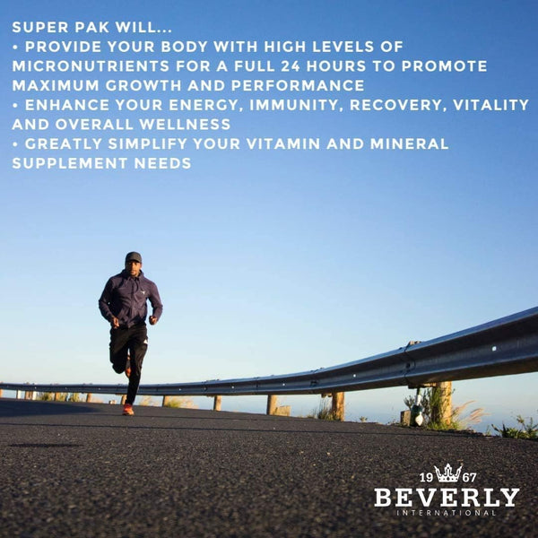 Beverly International Super Pak. 30 Packs. High-Potency Multivitamin, Daily Pack for Energy, Performance, Immune System Health. Custom-Formulated