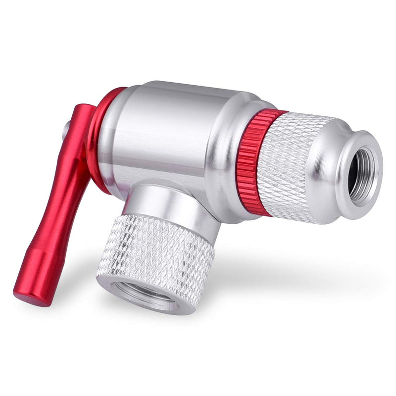 CO2 Bike Tire Inflator, Quick & Easy Presta and Schrader Valve Compatible Bicycle Pump for Road and Mountain Bikes Include Sleeve and No CO2