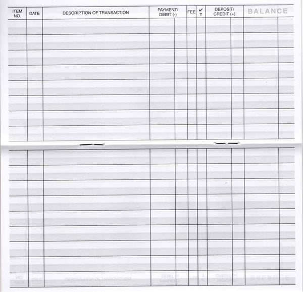 Easy Read Register 12 Check registers for Personal Checkbook - Checkbook Ledger Transaction Registers Log for Personal or Business Bank Checking