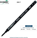 6 Pack - Schmidt 888 Rollerball Refill Black Fine Tip