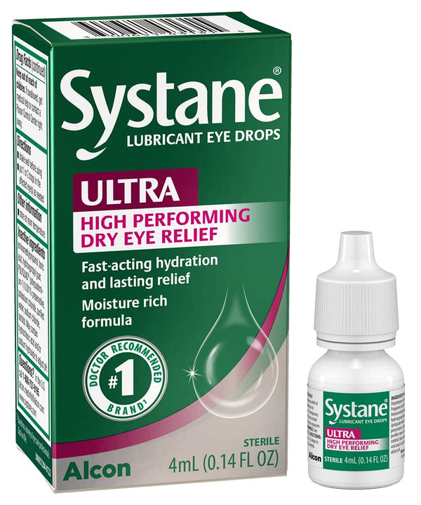 Systane Ultra Lubricant Dry Eye Drops, 0.14 Fl Oz 0.14 Fl Oz (Pack of 1)
