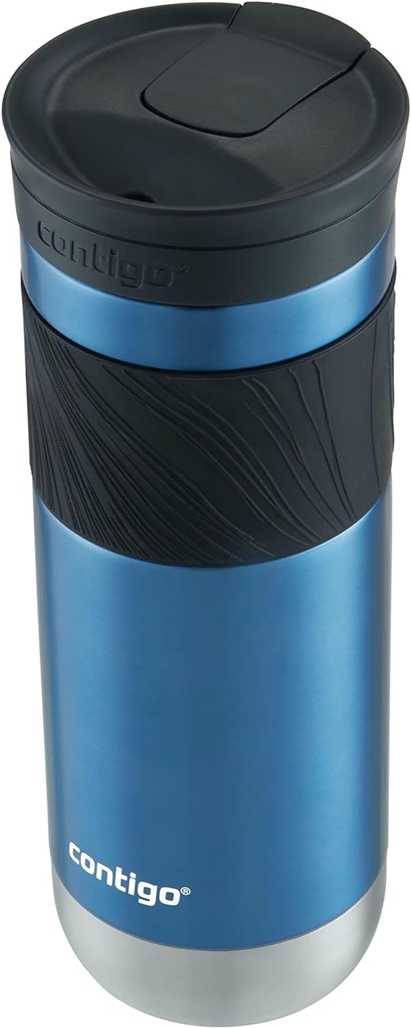Contigo Byron Vacuum-Insulated Stainless Steel Travel Mug, 20oz - Leak-Proof Lid, BPA-Free, Blue Corn - Perfect Reusable Cup for Coffee or Water;