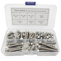 M5 Hex Socket Head Cap Bolts Nuts Screws Assortment Set 304 Stainless Steel Allen Socket Drive Machine Screws (M5 Assortment Kit)