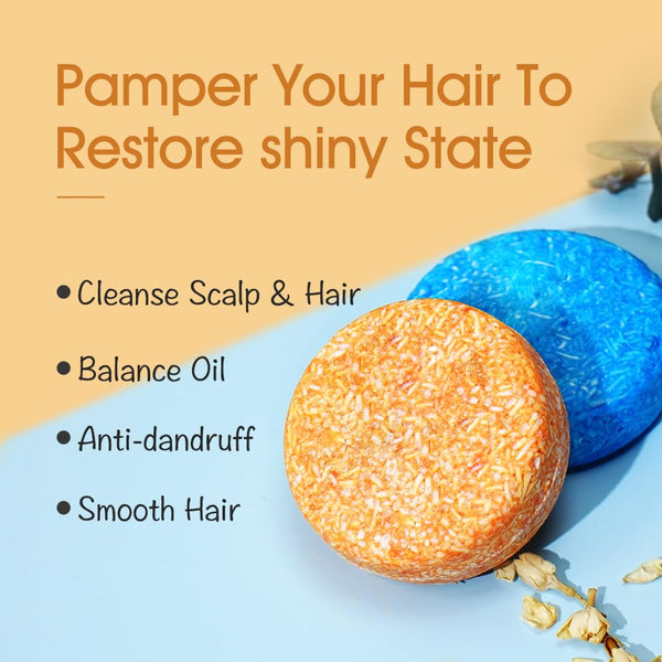 LIYALAN Shampoo Bar for Hair Solid Soap(2 Pack) Rosemary and Jasmine Shampoo Bar,Deep Cleansing Hair Shampoo for Fine Oily Hair Rosemary+Jasmine