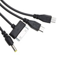 1Pc Black 10 in 1 USB Multi Charger Cables for Mobile Phones USB Charging Cord 20cm/7.87in to Multi Plug Cell Phone Charger Cable 10 in 1 Cable