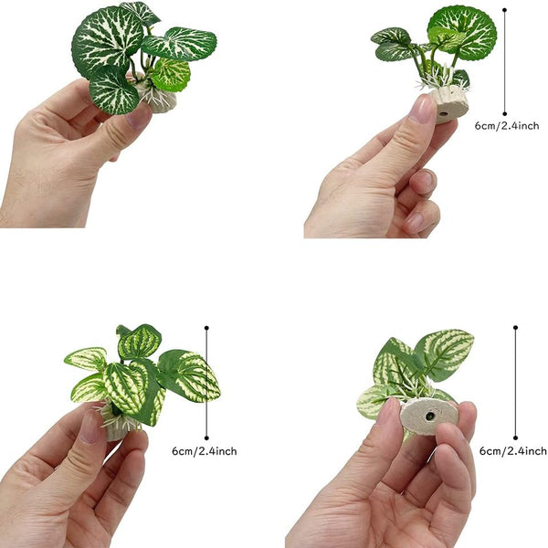 Smoothedo-Pets Fish Tank Decorations Aquarium Decoration Ornaments Accessories Betta Fish Hides Cave Rest Soft Leaf (Mix-Leaf-Set-C)