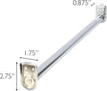 Design House Closet Rod, Adjustable, 27-Inches to 48-Inches, Steel Construction, Polished Chrome, 2.75 in. D x 42.0 In. L, 206045 Polished Chrome 48"