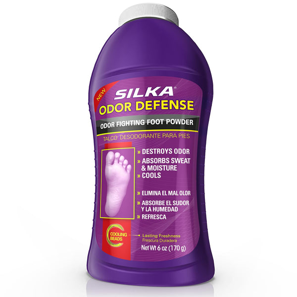 SILKA Odor Fighting Foot Powder & Shoe Deodorizer, 6 Oz 6 OUNCE (PACK OF 1)