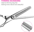 5 In1 Dog Grooming Scissors Kit, Professional Dog Scissors for Grooming with Safety round Tips, Titanium Coated Grooming Shears for Dogs Cat Pet