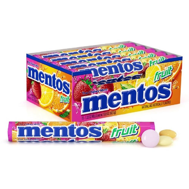 Mentos Candy, Mint Chewy Candy Roll, Fruit, Non-Melting, Holiday, Party, Concess