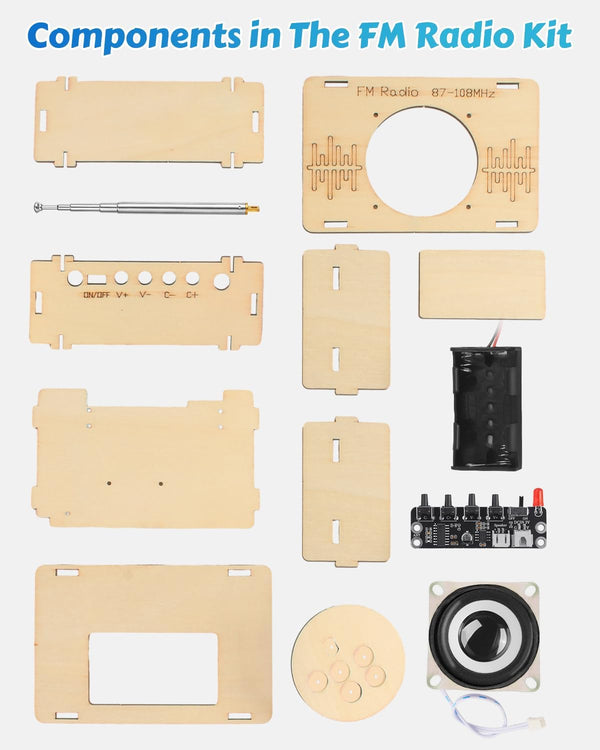 Poraxy Science Kits for Kids Age 8-12 12-14, STEM Kits 8-10, Build Your Own FM Radio Kit, Electronic Circuits DIY Experiment Engineering Building