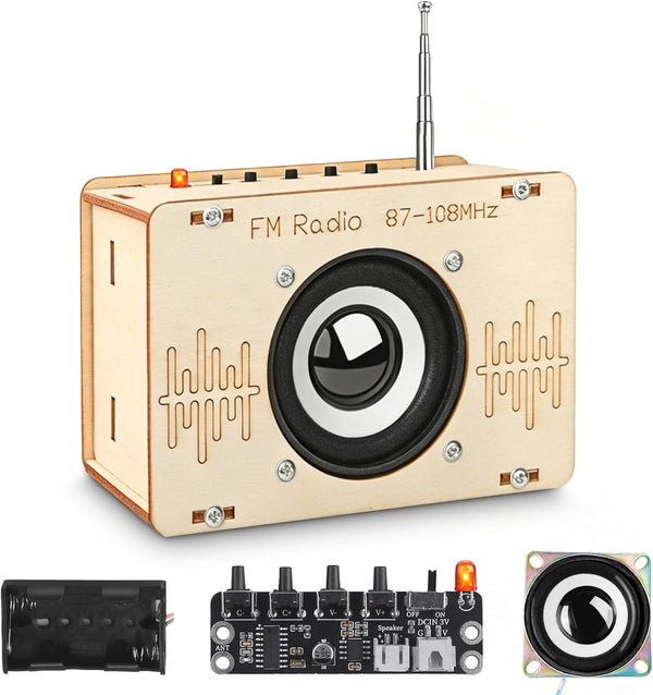 Poraxy Science Kits for Kids Age 8-12 12-14, STEM Kits 8-10, Build Your Own FM Radio Kit, Electronic Circuits DIY Experiment Engineering Building