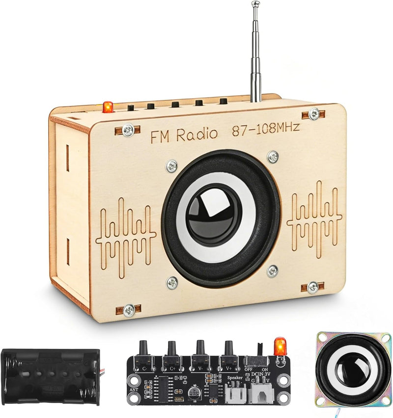 Poraxy Science Kits for Kids Age 8-12 12-14, STEM Kits 8-10, Build Your Own FM Radio Kit, Electronic Circuits DIY Experiment Engineering Building