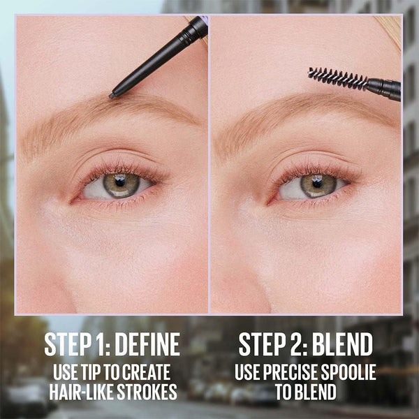 Maybelline Express Brow Ultra Slim Eyebrow Makeup, Brow Pencil with Precision Tip and Spoolie for Defined Eyebrows, Blonde, 1 Count