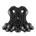 Ball Bungee Cords, 50 Packs, 4 Inch Black Tie Down Cords for Tarp, Canopy Shelter, Wall Pipe, UV Resistant