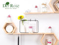 Der Rose 4 Packs Fake Succulents Plants Artificial Indoor for Pink Room Bathroom Decor Office Desk Accessories for Women