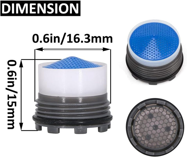 1.2GPM Faucet Replacement Part Insert Filter, Restrictor Aerator, 16.5mm/0.65Inch, 4 Pack 4PCS-16.5mm/0.65Inch