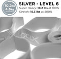 THERABAND CLX Resistance Band with Loops, 5-Foot Band Level 6 / Super Heavy - Silver Consecutive Loop