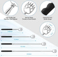 Yeipis 3 Pack Different Back Scratcher Metal Portable Telescoping with Rubber Handles, Extendable Back Massager Tool with Beautiful Box, Stocking