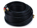 Monoprice 1.5ft Premium 2 RCA Plug/2 RCA Plug M/M 22AWG Cable - Black - (105346)