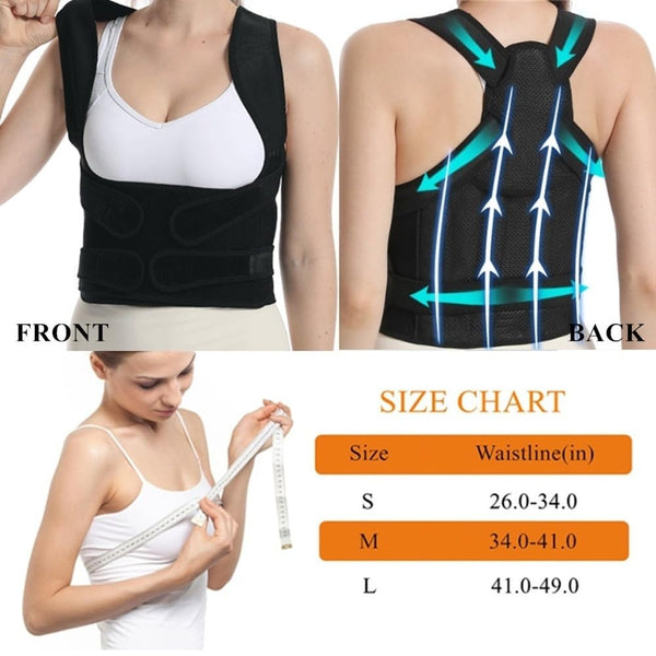 WEEOATAR Upper Back Support Posture Corrector Strap Posture Trainer, Breathable, Easy to Wear with Magic Sticker Back Brace to Improve Posture for