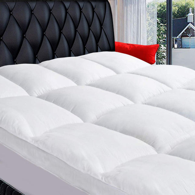 COONP King Mattress Topper, Extra Thick Pillowtop, Cooling Plush Mattress Pad Cover Cotton Top Bed Topper Protector with