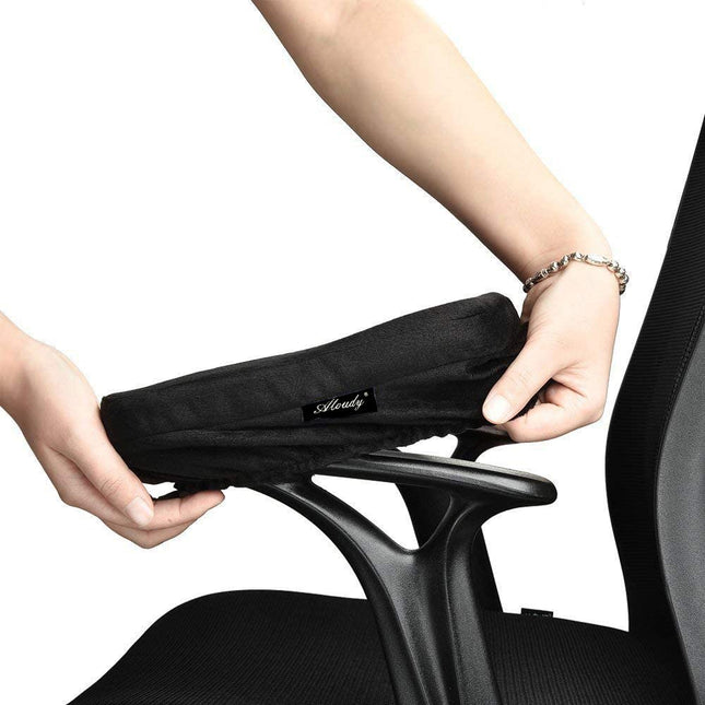 Aloudy Ergonomic Memory Foam Office Chair Armrest Pads, Comfy Gaming Chair Arm Rest Covers for Elbows and Forearms Press
