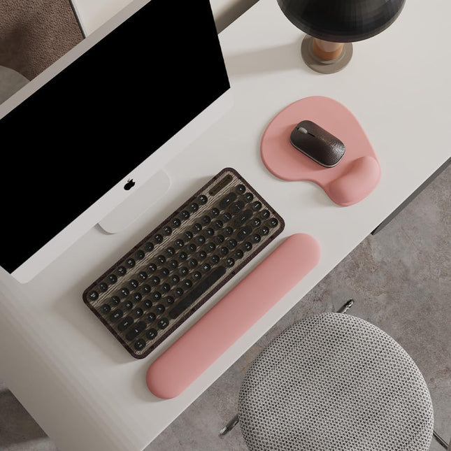Office Mousepad with Gel Wrist Support - Ergonomic Gaming Desktop Mouse Pad Wris
