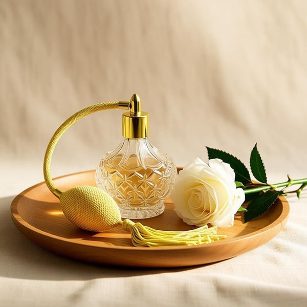 BOGZON 80ml Clear Crystal Vintage Style Perfume Bottle Gold Long Spray Tassels Atomizer Pump Refillable Glass Bottles Makeup Tool