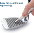 Bulex Golf Club Groove Sharpener, Re-Grooving Tool and Cleaner for Wedges & Irons - Generate Optimal Backspin - Suitable for U & V-Grooves Silver