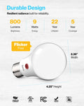 Sunco 10 Pack Dusk to Dawn LED Outdoor Light Bulb A19, Photocell Automatic for Exterior Lighting, 800 LM, 9W (60W Eqv.), 4000K Cool White, Auto