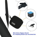 Cosmos Cue Stick Carrying Bag for 1/2 Billiard Stick Storage, 32 Inches Black Color, with Mini Zipper Storage Pouch