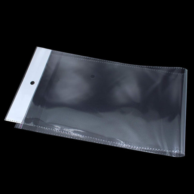 PABCK 100 Pack (Available Size 4.13X21.6 Inch) Clear Self Adhesive Straight Hair