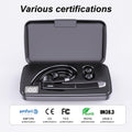 Bluetooth Headset,Wireless Bluetooth Earpiece with 500mAh Charging Case 80 Hours Talking Time，V5.1 Hands-Free Earphones with Built-in Mic for