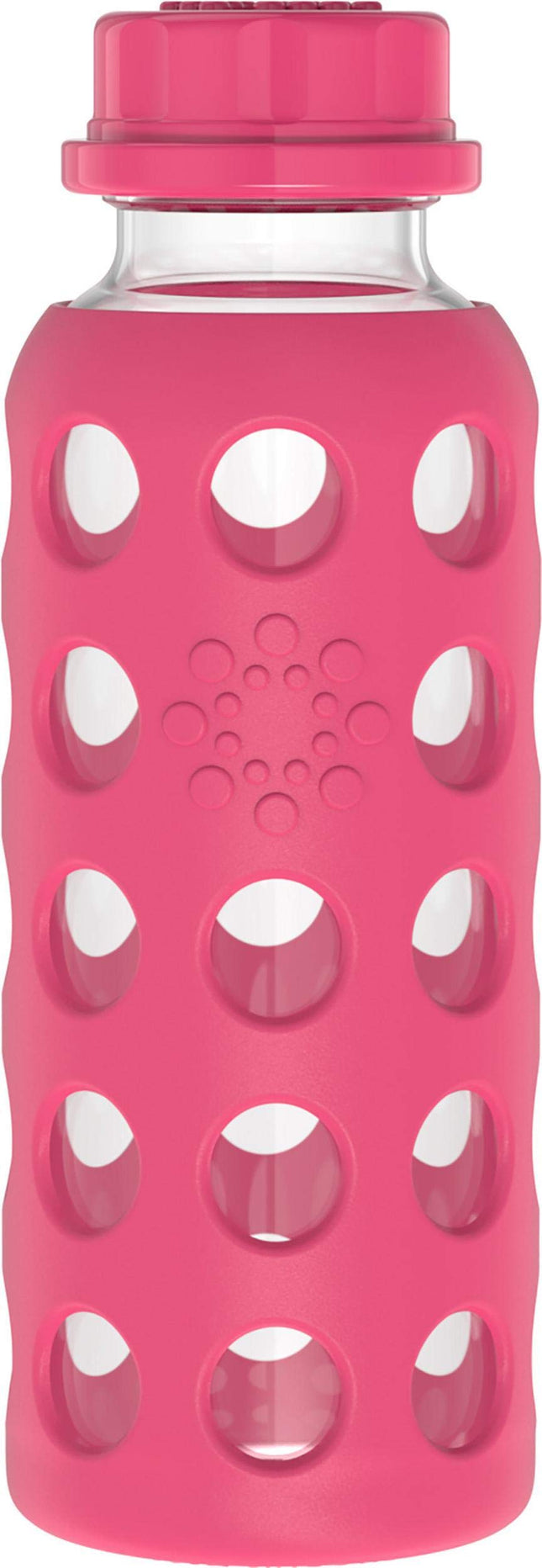 Lifefactory 9-Ounce Bpa-Free Glass Water Bottle with Flat Cap and Silicone Sleev
