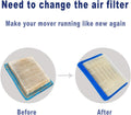 5 Pack 491588S Air Filter, Compatible with 491588 4915885 Flat OEM Air Cleaner Cartridge, Lawn Mower Air Filter
