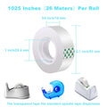 DHOOZ Clear Tape 16 Rolls - Transparent Gift Wrapping Tape Refills, Premium Adhesive for Gifts, Office Tapes Bulk, Desk & Home Supplies - Gift