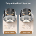 Vacuum Suction Magnetic Car Phone Holder Mount Fit All Phones,Adjustable Phone Holders for Your Car,Mechanical Lock No Need Charging,Metal Ring