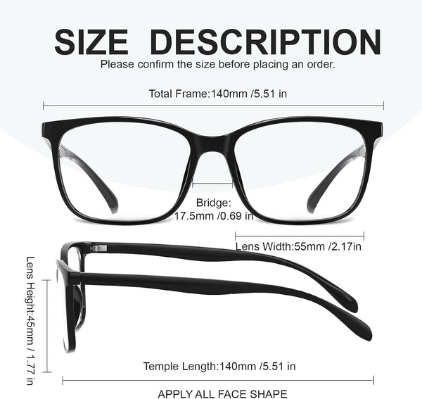 hunsquer Blue Light Glasses for Women Blue Light Blocking Glasses Men Computer Gaming Blue Screen Glasses Mens Blue Light Blocker Glasses