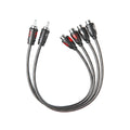 1ft RCA 1 Male to 2 Female Audio Speaker Y Adapter Splitter Cable (2 Pack) | 2 Pack 2F1M