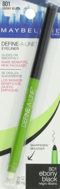 MAYBELLINE New York Define-A-Line Eyeliner, Ebony Black, 0.01 Ounce Ebony Black 0.01 Ounce (Pack of 1)