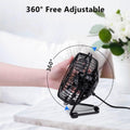 Zuvas Desk Fan Quiet Small USB Fan, Portable 4 inch Metal Fan, 2 Speed | USB Powered Electric Fan, 360° Rotation, Quiet Operation, Mechanical