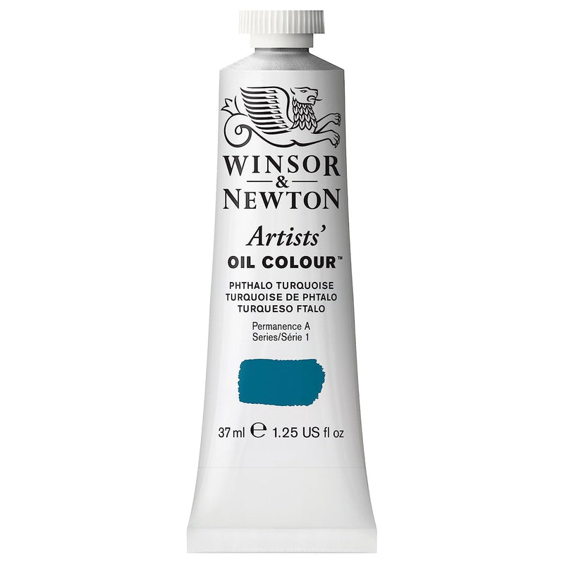 Winsor & Newton Artists' Oil Color, 37ml (1.25 oz) Tube, Phthalo Turquoise 1.25-oz Tube Phthalo Turquoise
