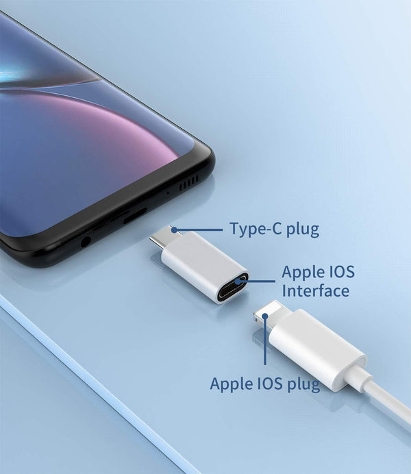 3 Pack USB C Male to Lightning Female Adapter, Compatible with iPhone 12, 11 Pro Max, iPad Air, Samsung Galaxy Note S20, S21 - DURABLE & CONVENIENT