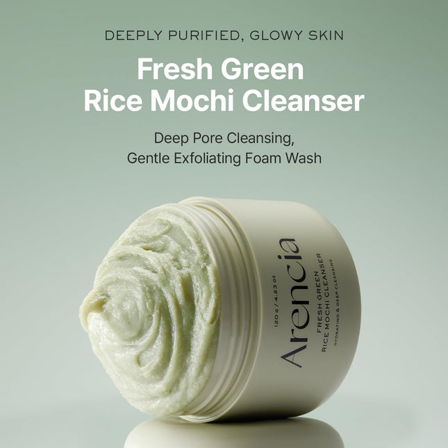 Korean Rice Mochi Face Cleanser - Face Mask, Foaming Cleanser, Gentle Scrub All 