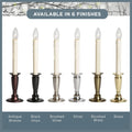Celestial Lights Set of 4 Battery Operated Window Candles with Remote Control - (Black Onyx) Black Onyx Remote Control