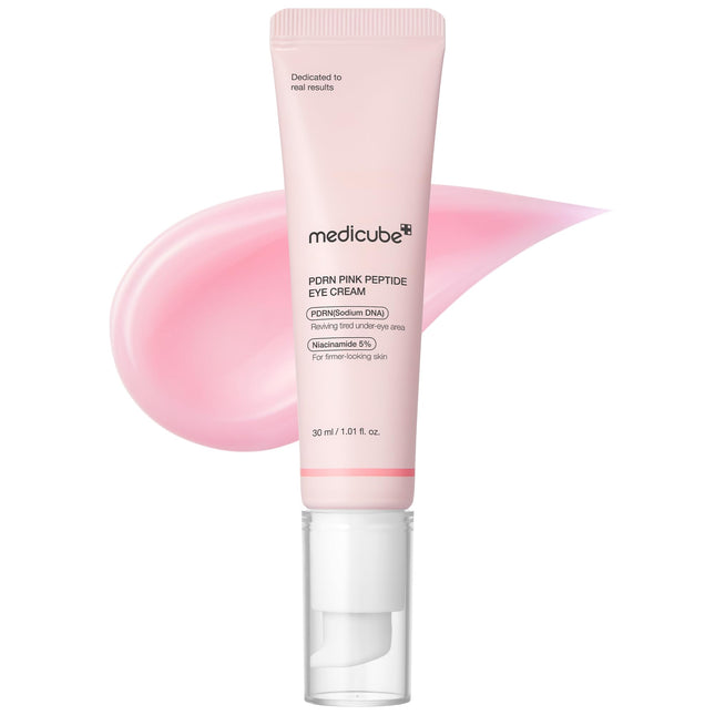 Medicube Salmon DNA PDRN Pink Peptide Eye Serum with Niacinamide and 99% Purity 